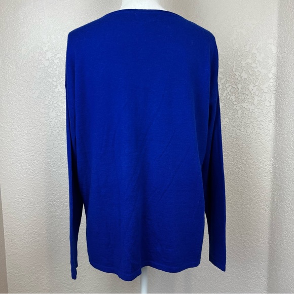 Iris Singer Royal Blue Alpaca Blend Pullover Sweater - Picture 5 of 10